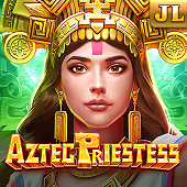 Aztec Priestess game icon with temple art