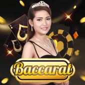 Baccarat A game icon with baccarat cards
