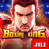 Boxing King game icon with a champion boxer