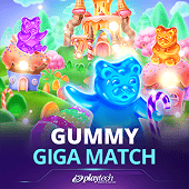 Gummy Giga Match game icon with candy pieces