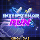 Interstellar Run game icon with a space runner