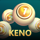 Keno game icon with a number grid