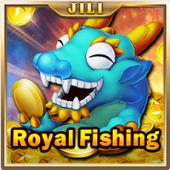 Royal Fishing game icon with a royal fish crest